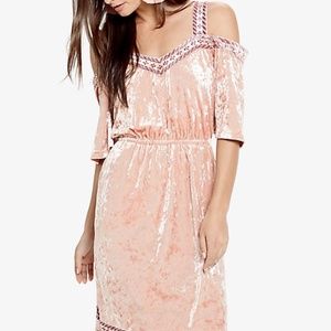 Boho cold shoulder velvet Lucky Brand dress